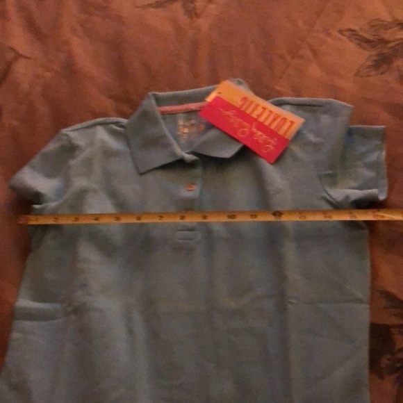 NWT Lilly Pulitzer Meredith Luxletic Short Sleeve Polo Bali Blue. Size xs. - Picture 7 of 10